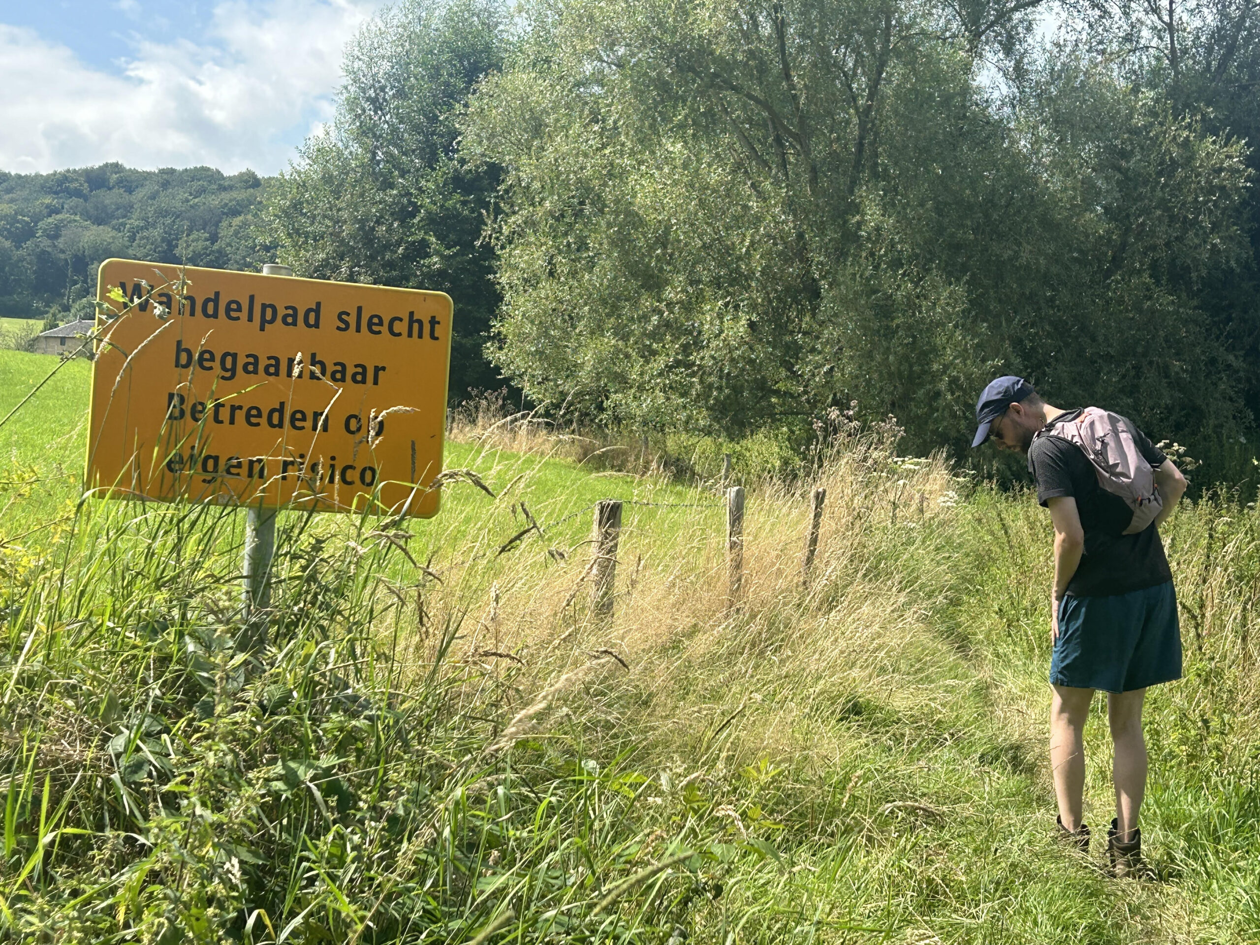 ‘Wandelpad slecht begaanbaar. Betreden op eigen risico’