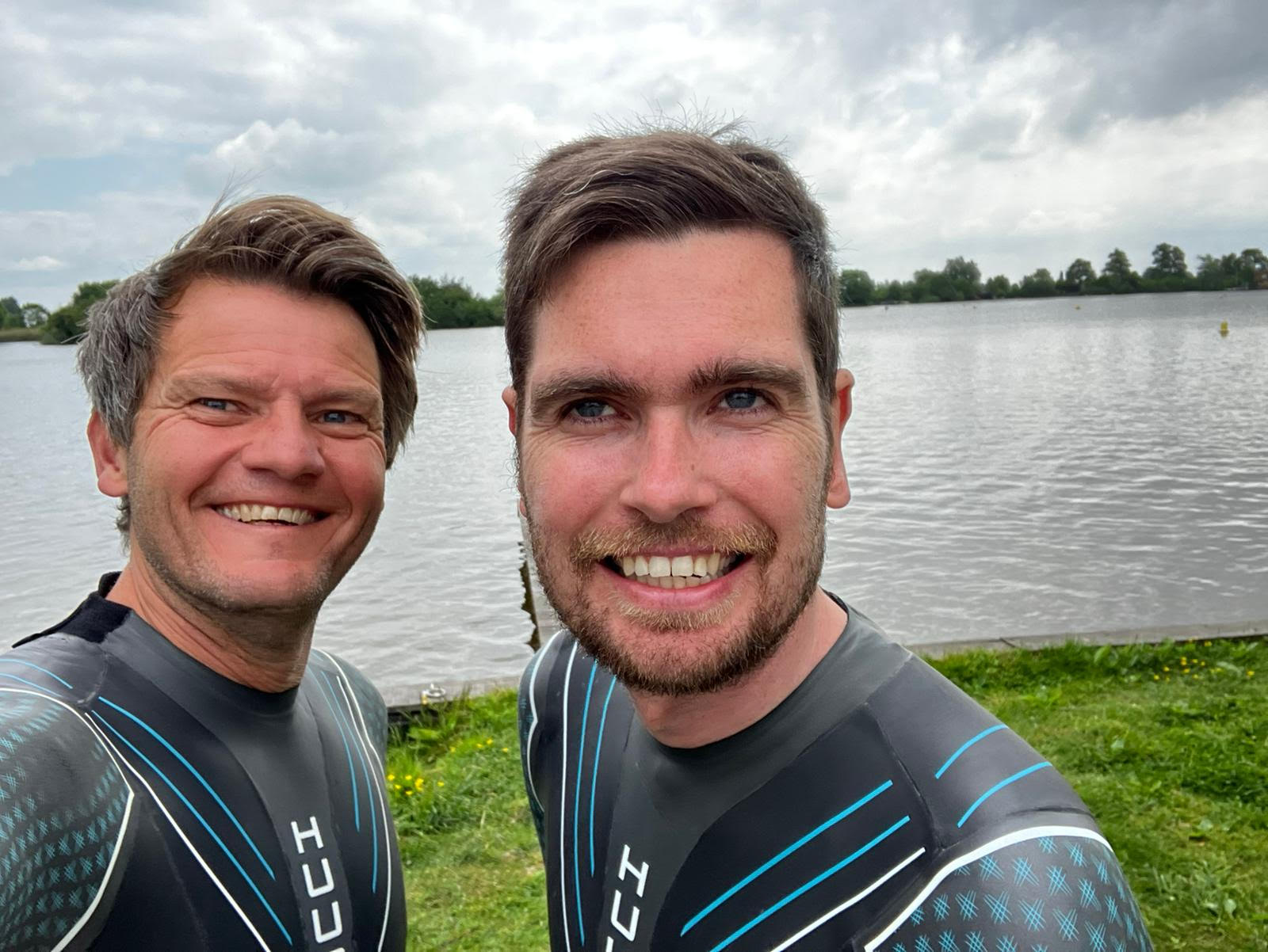 Voor de eerste keer in het open water zwemmen
